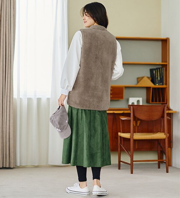 LAVIENNE（ラヴィエンヌ）の「ふわふわ暖かフリースベスト（ベスト）」｜詳細画像