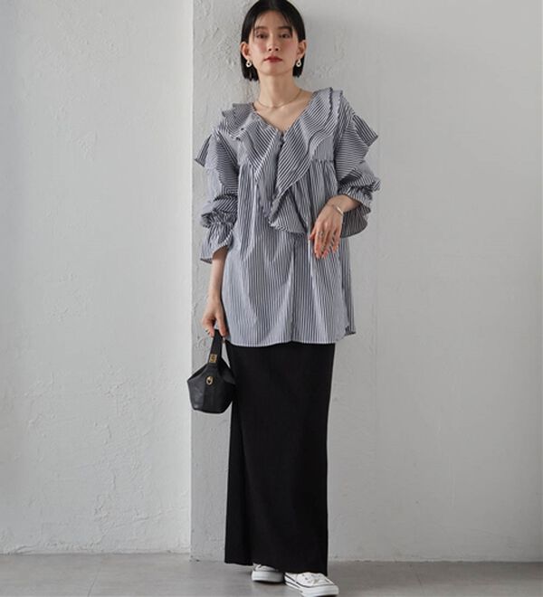 RANAN（ラナン）の「ビッグカラーフリルブラウス（ブラウス）」｜詳細画像