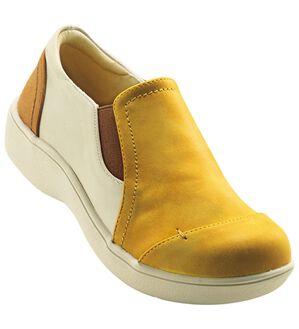 BELLUNA（ベルーナ）の「＜ＭＯＺ＞配色デザインスリッポンシューズ（スリッポン）」｜イエロー