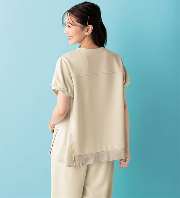 BELLUNA（ベルーナ）の「【ＳＥＪＬ】異素材切替デザインプルオーバー（カットソー）」｜詳細画像