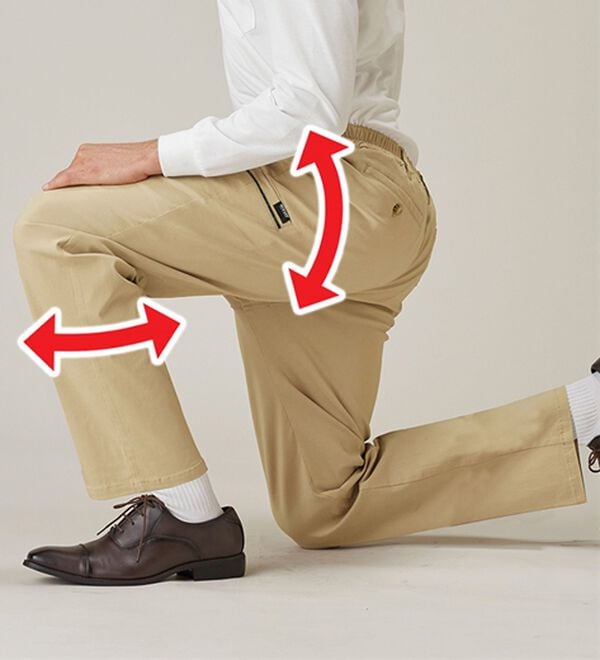 「【３本組】＜ダンロップ・リファインド＞すっきり大人のカーゴパンツ（メンズフルレングスパンツ）」｜詳細画像