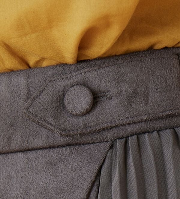 BELLUNA（ベルーナ）の「スエード調プリーツ切替スカート（ミニスカート）」｜詳細画像