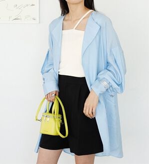 GeeRA（ジーラ）の「ビッグシルエットシャツジャケット（シャツ）」｜ブルー