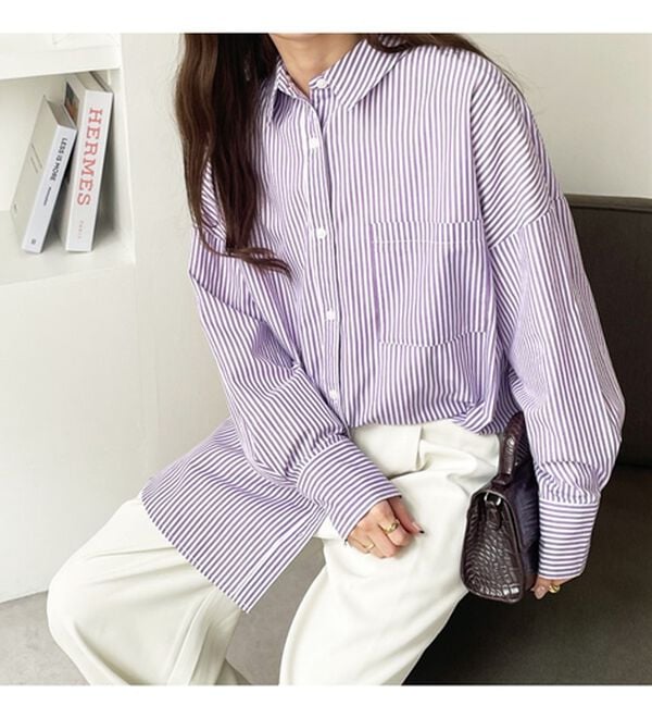 GeeRA（ジーラ）の「アソート柄オーバーサイズシャツ（シャツ）」｜詳細画像