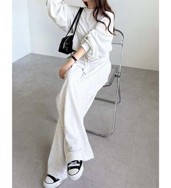 GeeRA（ジーラ）の「ダブルウエストワイドスウェットパンツ（その他パンツ）」｜詳細画像