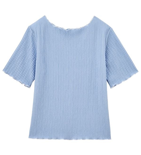 GeeRA（ジーラ）の「前後２ＷＡＹ配色メロー５分袖カットソー（カットソー）」｜詳細画像