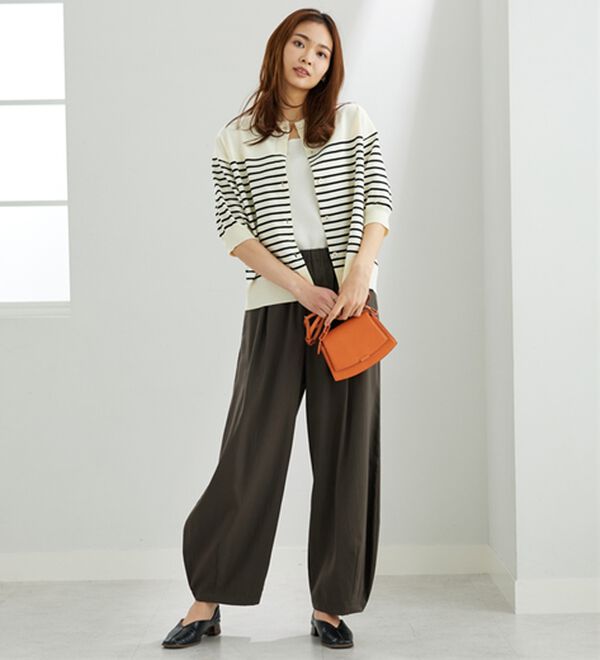 BELLUNA（ベルーナ）の「【快適Ｌａｂ．】洗える！軽い！５分袖ニットカーディガン（ニットカーディガン）」｜詳細画像