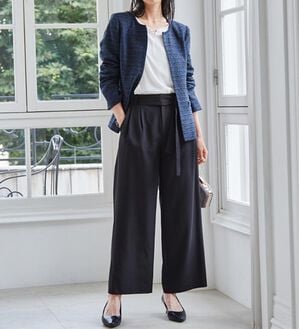RANAN（ラナン）の「【４点セット】洗える！選べるボトムスーツセット（パンツスーツ）」｜B-4ﾜｲﾄﾞ(ﾈｲﾋﾞｰ/ﾎﾜｲﾄﾌﾞﾗｳｽ)