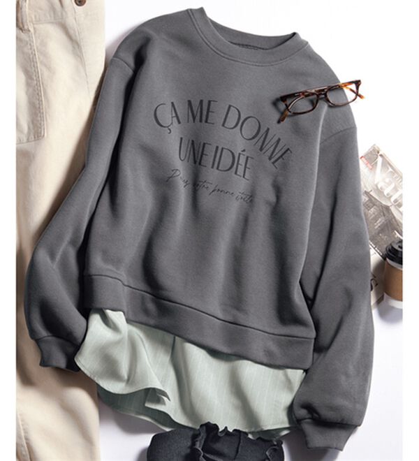 ルフラン（ルフラン）の「【２色組】レイヤード風プルオーバー（カットソー）」｜詳細画像