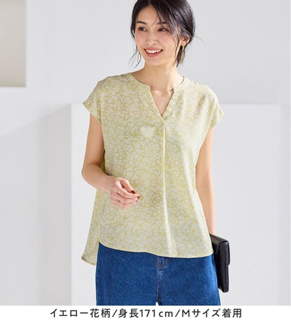 Viola e Viola（ヴィオラ エ ヴィオラ）の「さらさらＥＡＳＹスキッパーフレンチスリーブブラウス（ブラウス）」｜詳細画像