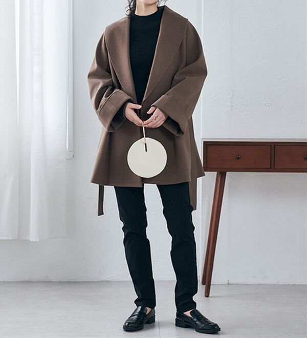 -AROUND FLAVA- ウールオーバーガウンコート AROUND FLAVA（アラウンドフラバ）の「wool oversized gown coat