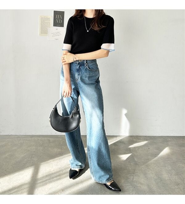 GeeRA（ジーラ）の「『ドラマ着用商品』 袖口シアーリブニット（ニット・セーター）」｜詳細画像