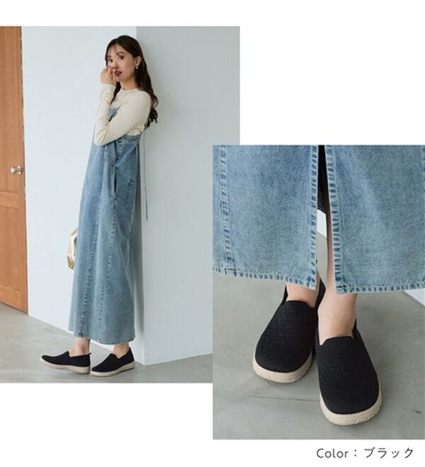 BELLUNA（ベルーナ）の「やわフィット！軽量オブリークニットスリッポン＜幅広4E＞（スリッポン）」｜詳細画像