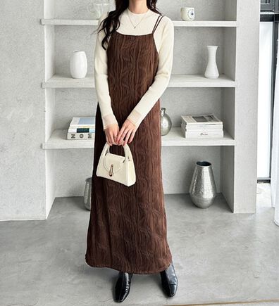 GeeRA（ジーラ）の「ウェーブジャガードキャミワンピース（その他ワンピース）」