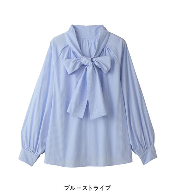 alotta（アロッタ）の「前後２ＷＡＹボウタイデザインシャツブラウス（ブラウス）」｜詳細画像