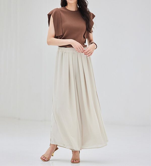 RANAN（ラナン）の「ひんやり！スクエアスリーブサマーニット（ニット・セーター）」｜詳細画像