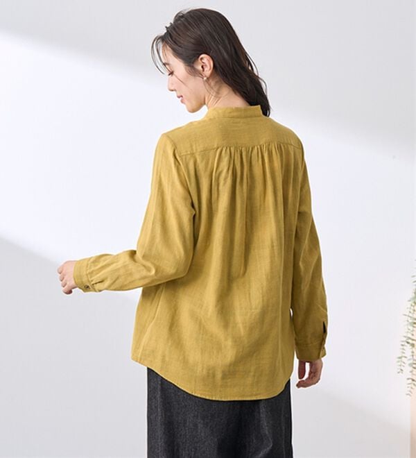 BELLUNA（ベルーナ）の「綿１００％ダブルガーゼオーバーブラウス（ブラウス）」｜詳細画像