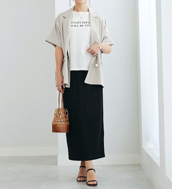 GeeRA（ジーラ）の「【着回し力◎】楽ちんすっきり見え！リブロングスカート（ロングスカート）」｜詳細画像