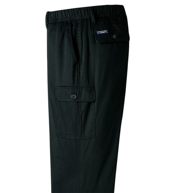 「＜コムルヴァン・オム＞ラクして暖か裏フリースパンツ（メンズフルレングスパンツ）」｜ブラック