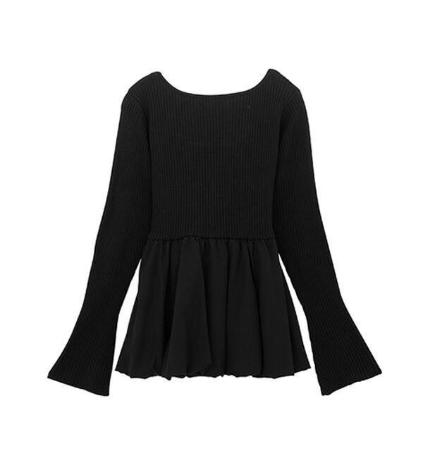 RANAN（ラナン）の「裾バルーンドッキングリブニット（ニット・セーター）」｜詳細画像