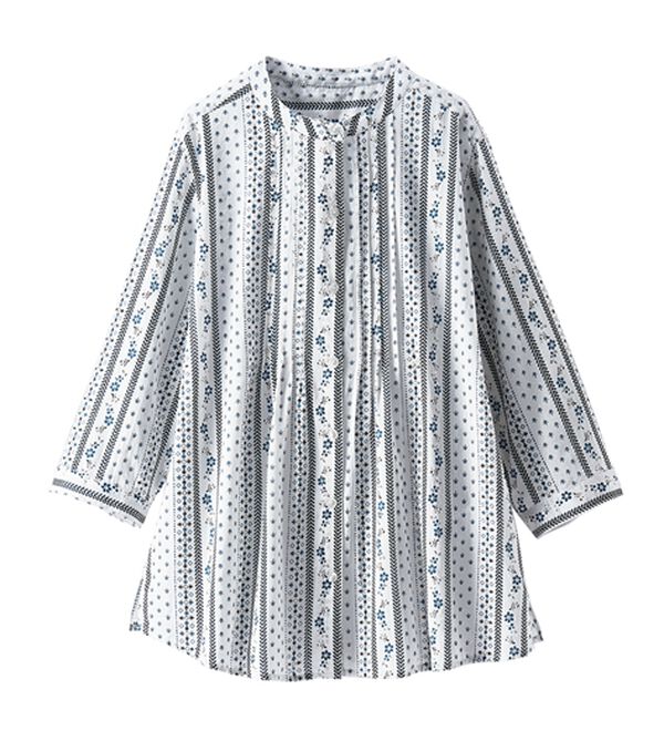 BELLUNA（ベルーナ）の「綿１００％ピンタックデザインブラウス（ブラウス）」｜詳細画像