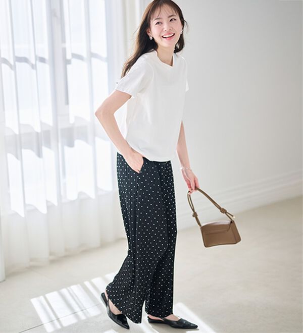 RANAN（ラナン）の「【5つの機能付】ひんやり着回し抜群ベーシックＴシャツ＜選べる着丈＞（Tシャツ）」｜詳細画像