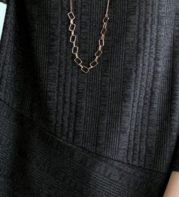 BELLUNA（ベルーナ）の「杢調ランダムテレコ切替チュニック（チュニック）」｜詳細画像