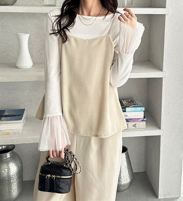 GeeRA（ジーラ）の「セットアップ風キャミソールサロペット（オールインワン）」｜詳細画像