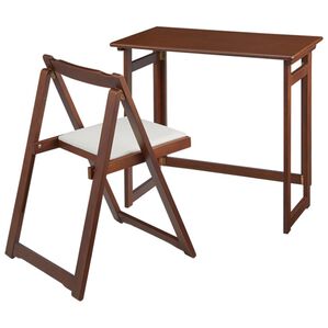 「折りたたみデスク＆チェア２（デスク・学習机）」｜ブラウン