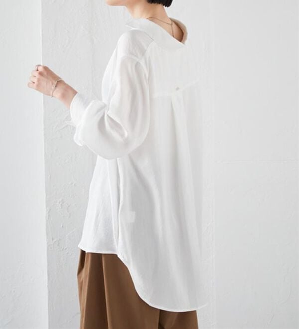 RANAN（ラナン）の「2WAYサテンスキッパーシャツ（シャツ）」｜詳細画像