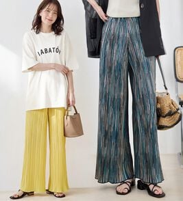 Viola e Viola（ヴィオラ エ ヴィオラ）の「着心地楽ちん！さらっと軽やかプリーツパンツ（フルレングスパンツ）」