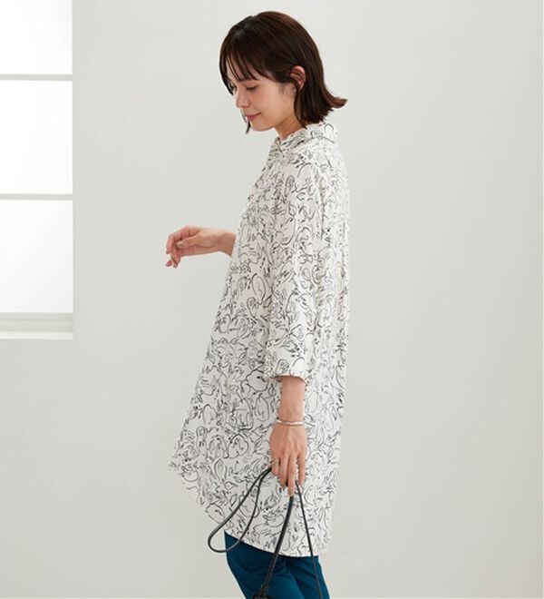 BELLUNA（ベルーナ）の「【接触冷感】レーヨン素材ブザム切替ワンピース（その他ワンピース）」｜詳細画像