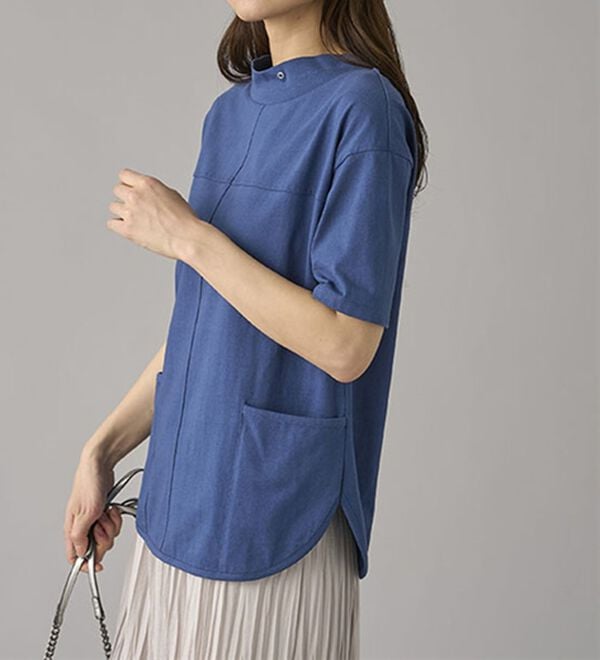 BELLUNA（ベルーナ）の「抗菌防臭綿１００％切替デザインプルオーバー（カットソー）」｜詳細画像