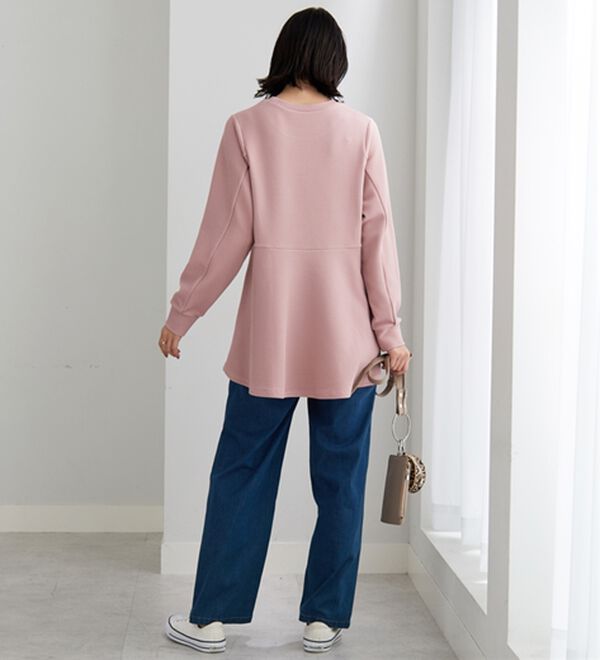 BELLUNA（ベルーナ）の「裏起毛ふくれジャカードペプラムチュニック（チュニック）」｜詳細画像