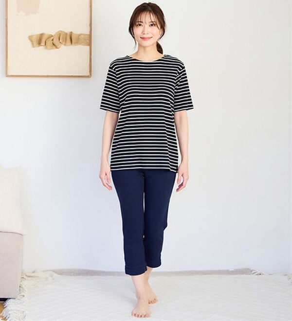 LAVIENNE（ラヴィエンヌ）の「綿１００％着回し自在パンツ（クロップドパンツ）」｜詳細画像