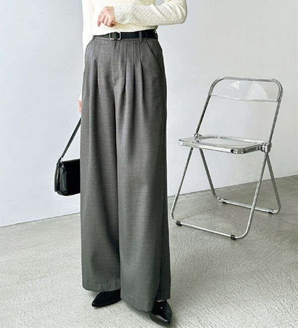 GeeRA（ジーラ）の「３タックワイドパンツ（フルレングスパンツ）」｜詳細画像