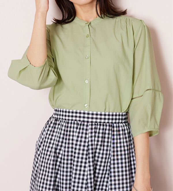 BELLUNA（ベルーナ）の「エアリービンテージ素材レース使いブラウス（ブラウス）」｜詳細画像