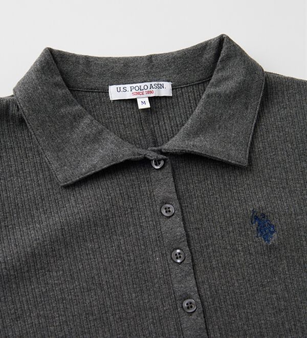 RANAN（ラナン）の「＜U.S.POLO ASSN.＞ポロ衿長袖リブワンピース（ロングワンピース）」｜詳細画像