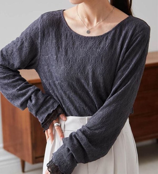 RANAN（ラナン）の「リバーシブルシアーレースＴ（カットソー）」｜詳細画像