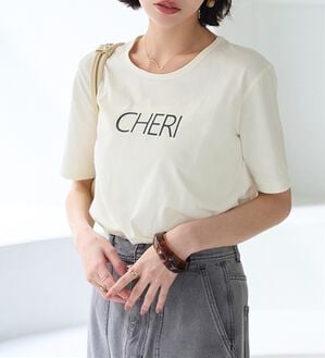 BELLUNA（ベルーナ）の「綿１００％プリントＴシャツ（Tシャツ）」｜オフ白(ロゴ)