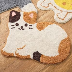 「かわいいアニマル洗えるマルチマット（玄関マット）」｜みけねこ