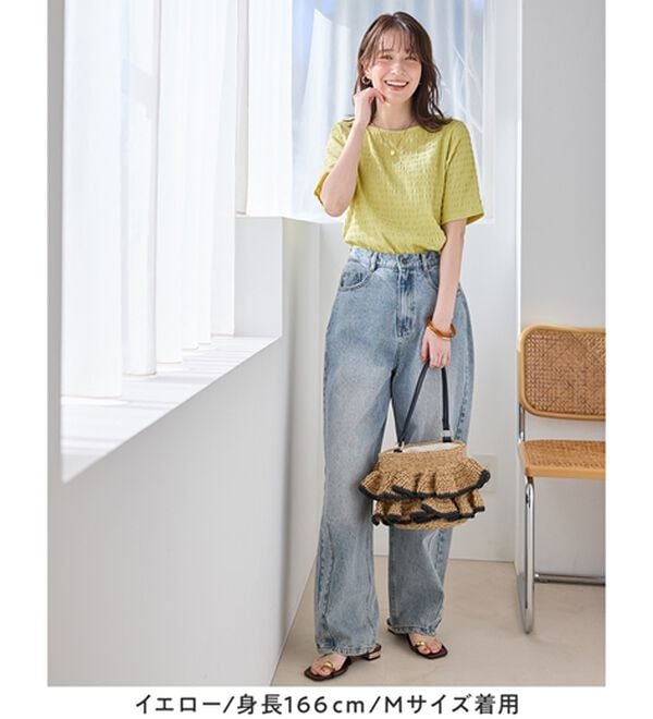 Viola e Viola（ヴィオラ エ ヴィオラ）の「【汗サラ！】Tシャツより上品。きれい見えカットソートップス（カットソー）」｜詳細画像