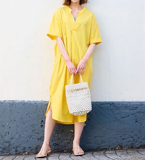 RANAN（ラナン）の「バックツイストワンピース（その他ワンピース）」｜イエロー
