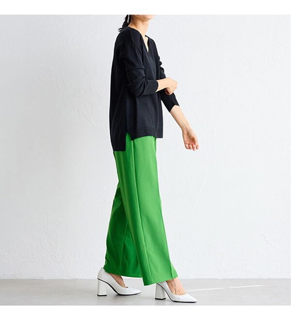 RANAN（ラナン）の「Ｖネックカシミヤタッチニット（ニット・セーター）」｜詳細画像