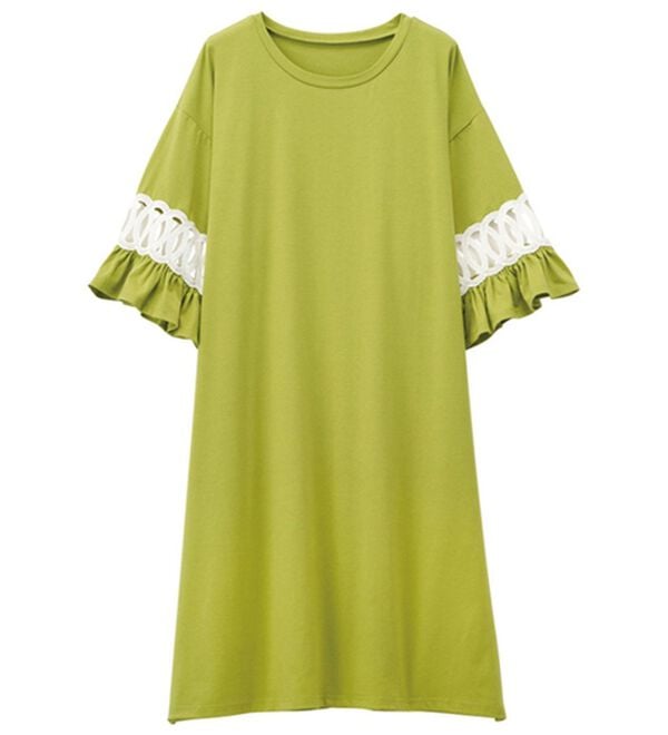 RANAN（ラナン）の「袖レース切替チュニックワンピース（チュニックワンピース）」｜詳細画像