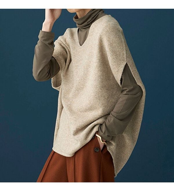 BELLUNA（ベルーナ）の「なめらかテンセル（ＴＭ）繊維ストレッチプルオーバー（カットソー）」｜詳細画像