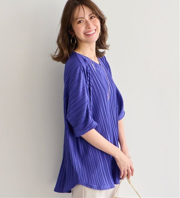 BELLUNA（ベルーナ）の「ゆったり快適プリーツチュニック（チュニック）」｜詳細画像