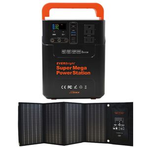 「スーパーメガパワーステーション＆４０Ｗソーラーパネル（防災グッズ・防犯グッズ）」｜1
