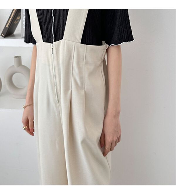 GeeRA（ジーラ）の「フロントジップハイウエストサロペット（オールインワン）」｜詳細画像