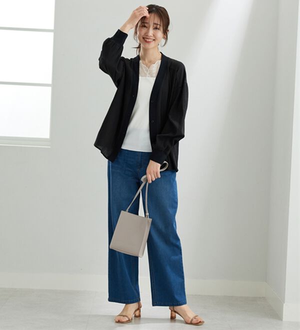 BELLUNA（ベルーナ）の「綿１００％シアー素材楊柳カーディガン（その他カーディガン）」｜詳細画像